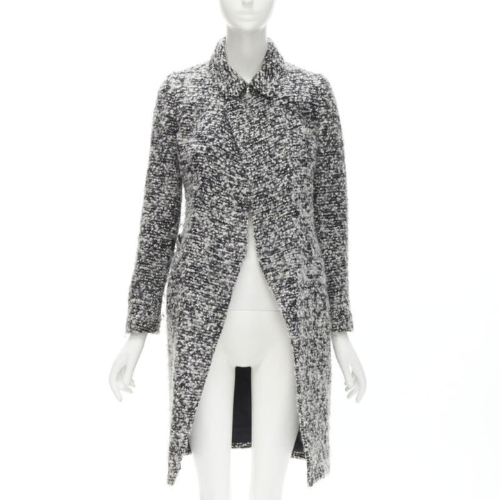 DIOR HOMME AW 2009 Hedi Slimane grey wool boucle coat XXS JP38