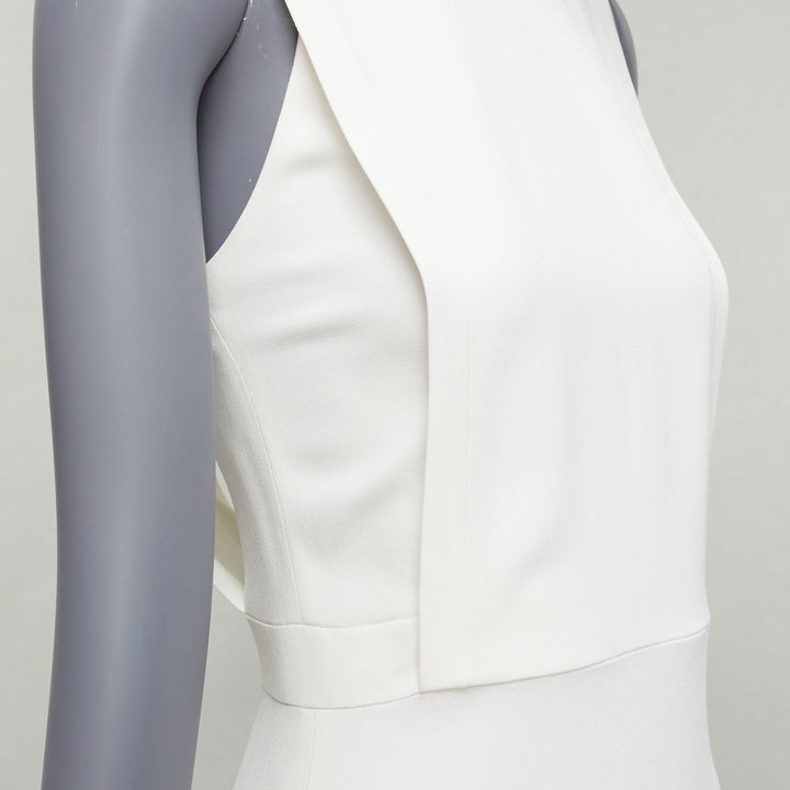 THEORY Rimlan white silky layered top A-line dress US0 XS