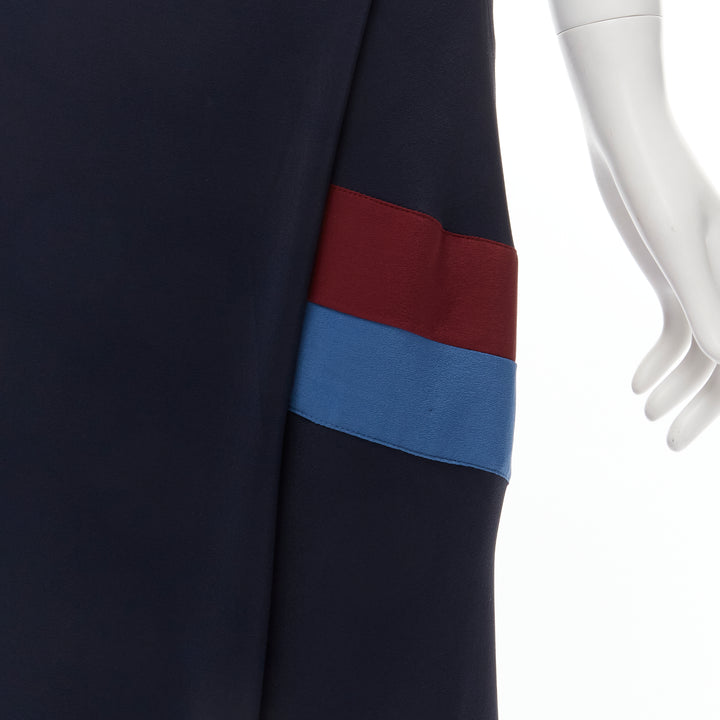 STELLA MCCARTNEY 100% silk patch stripes reggae drop crotch harem pants IT40 S