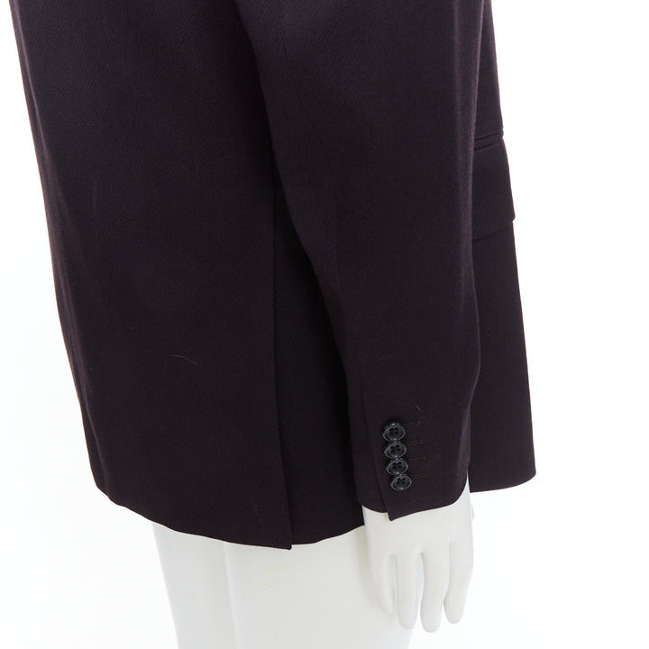 YOHJI YAMAMOTO Y's black wool cotton twill flap pocket blazer JP3 L