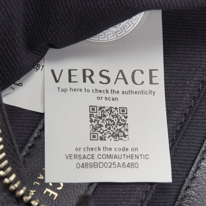 VERSACE Vanitas quilted black baroque gold Medusa metal chain crossbody bag