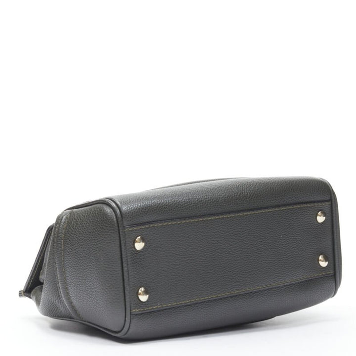 VERSACE Palazzo Empire Small charcoal green black Medusa crossbody satchel bag