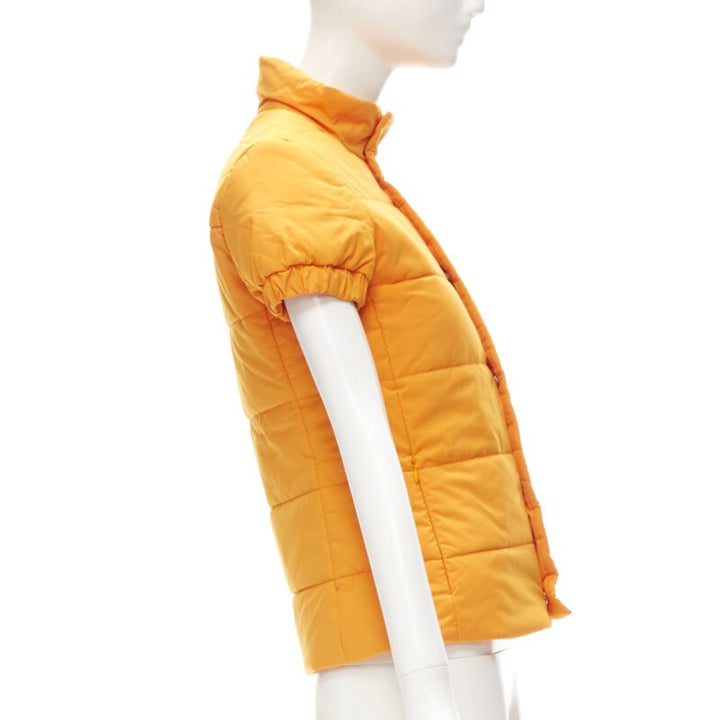 Y3 YOHJI YAMAMOTO ADIDAS orange padded puffer top XS