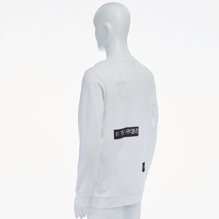 RAF SIMONS X JOYCE 2015 white abstract patchwork cotton sweater pullover top S