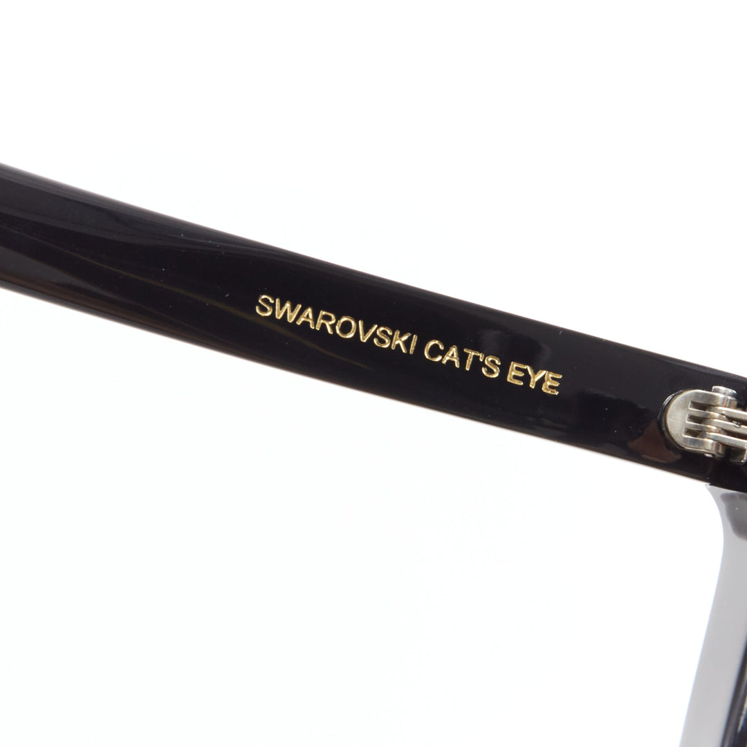 GENTLE MONSTER Pushbutton Swarovski Cat Eye black crystal sunglasses
