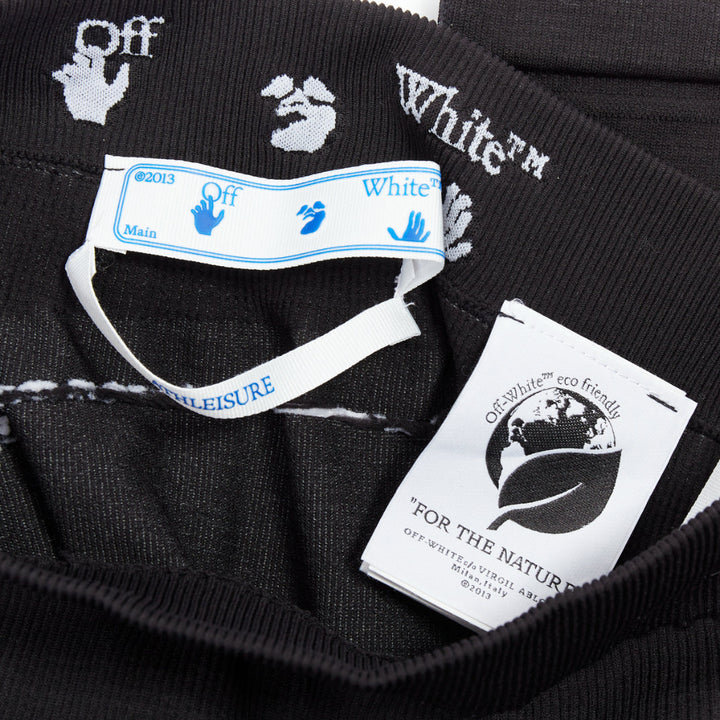 OFF WHITE Athleisure Virgil Abloh eco friendly black cyclist shorts M