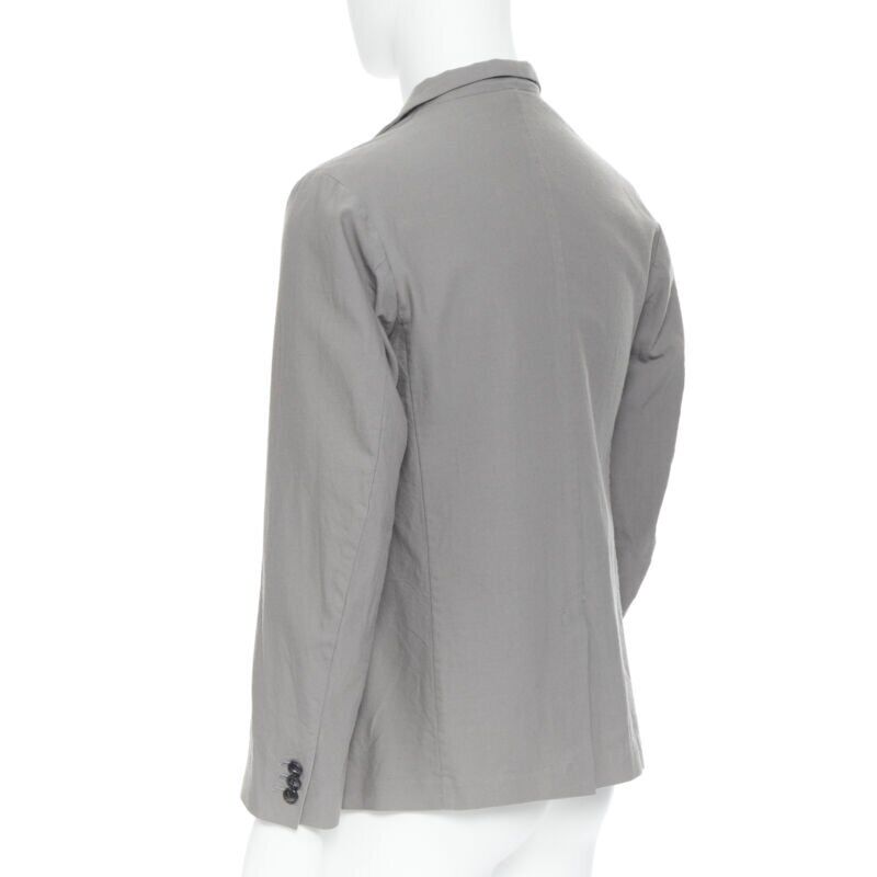 ARTS & SCIENCE grey cotton blend 4-button short collar casusal blazer jacket JP2