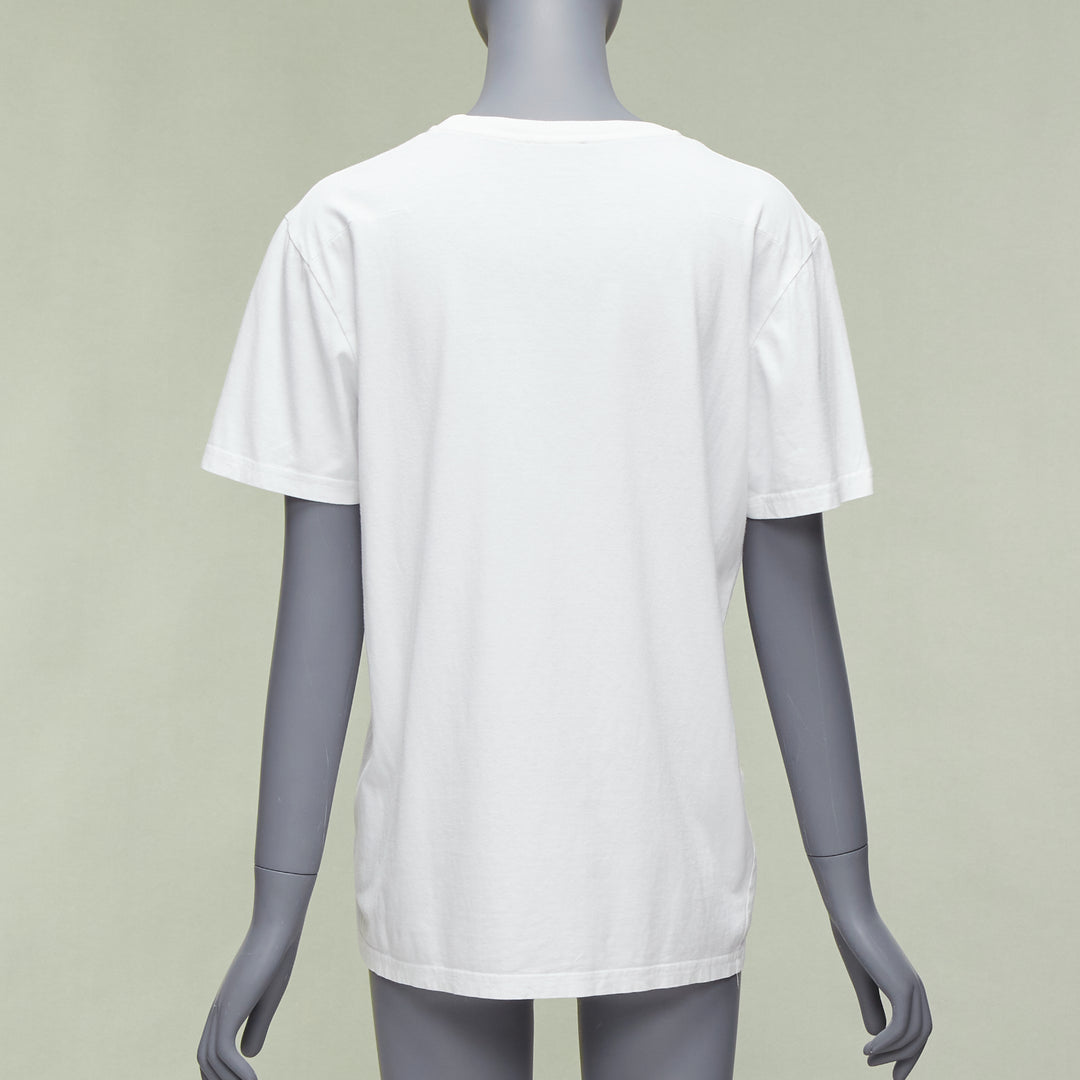 DIOR HOMME Kaws white yellow cross eye logo bee embroidery tshirt XS