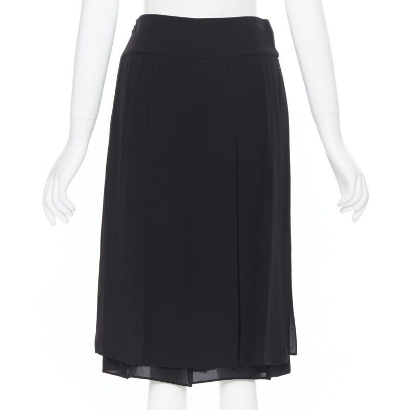 MICHAEL KORS COLLECTION  100% silk flapper hem knee length skirt US0 25"