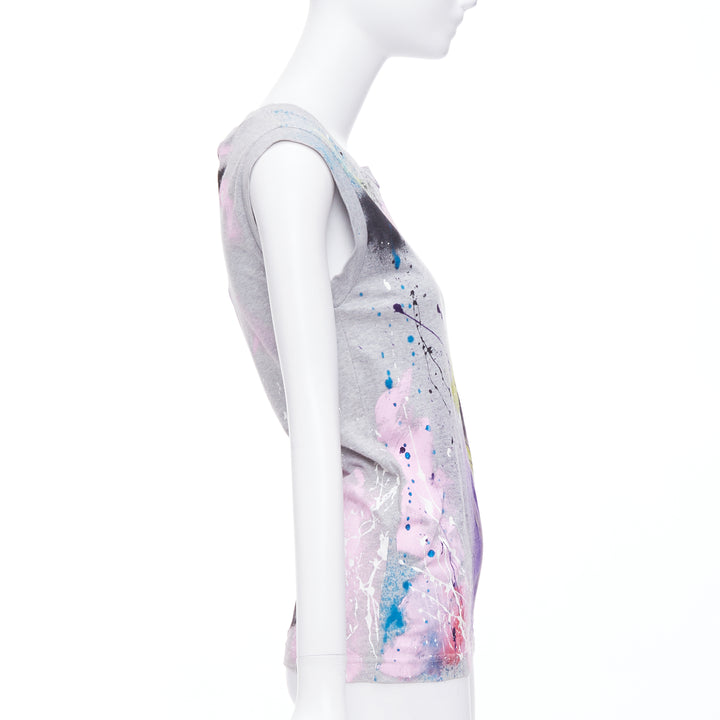DOLCE GABBANA Liimited Edition 108/1500 hand painted tank top IT36 XXS