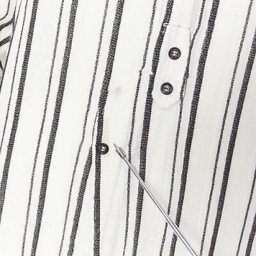 ISABEL MARANT viscose cotton blend grey beige stripe tunic casual dress FR38 S