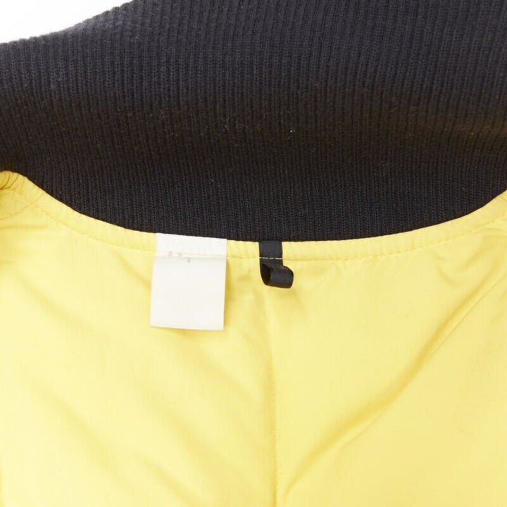 N HOOLYWOOD greey contrast yellow lined goose down padded bomber jacket S