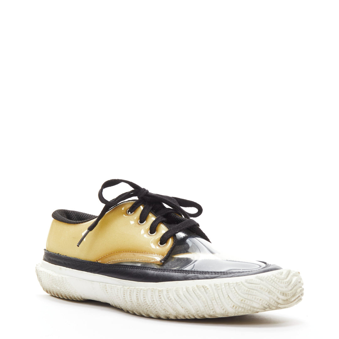 COMME DES GARCONS HOMME PLUS Switching clear beige PVC foam sneakers EU42