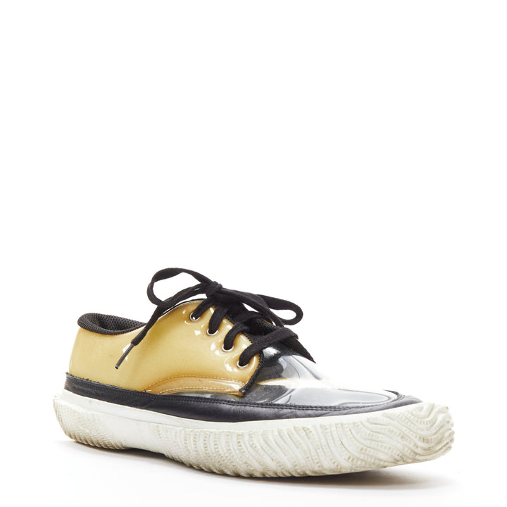 COMME DES GARCONS HOMME PLUS Switching clear beige PVC foam sneakers EU42
