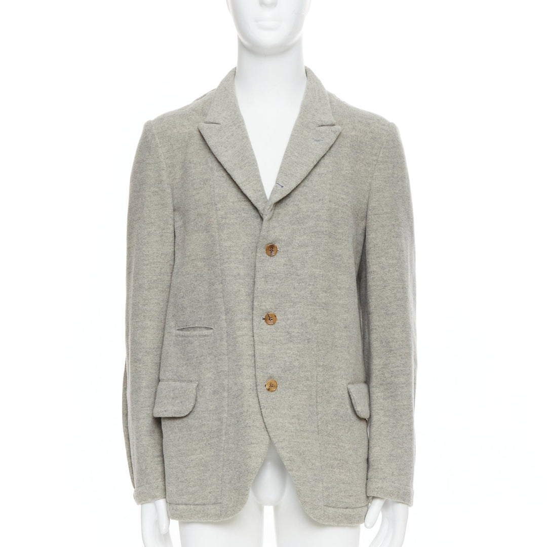 COMME DES GARCONS HOMME PLUS 2005 Evergreen grey wool blazer jacket M
