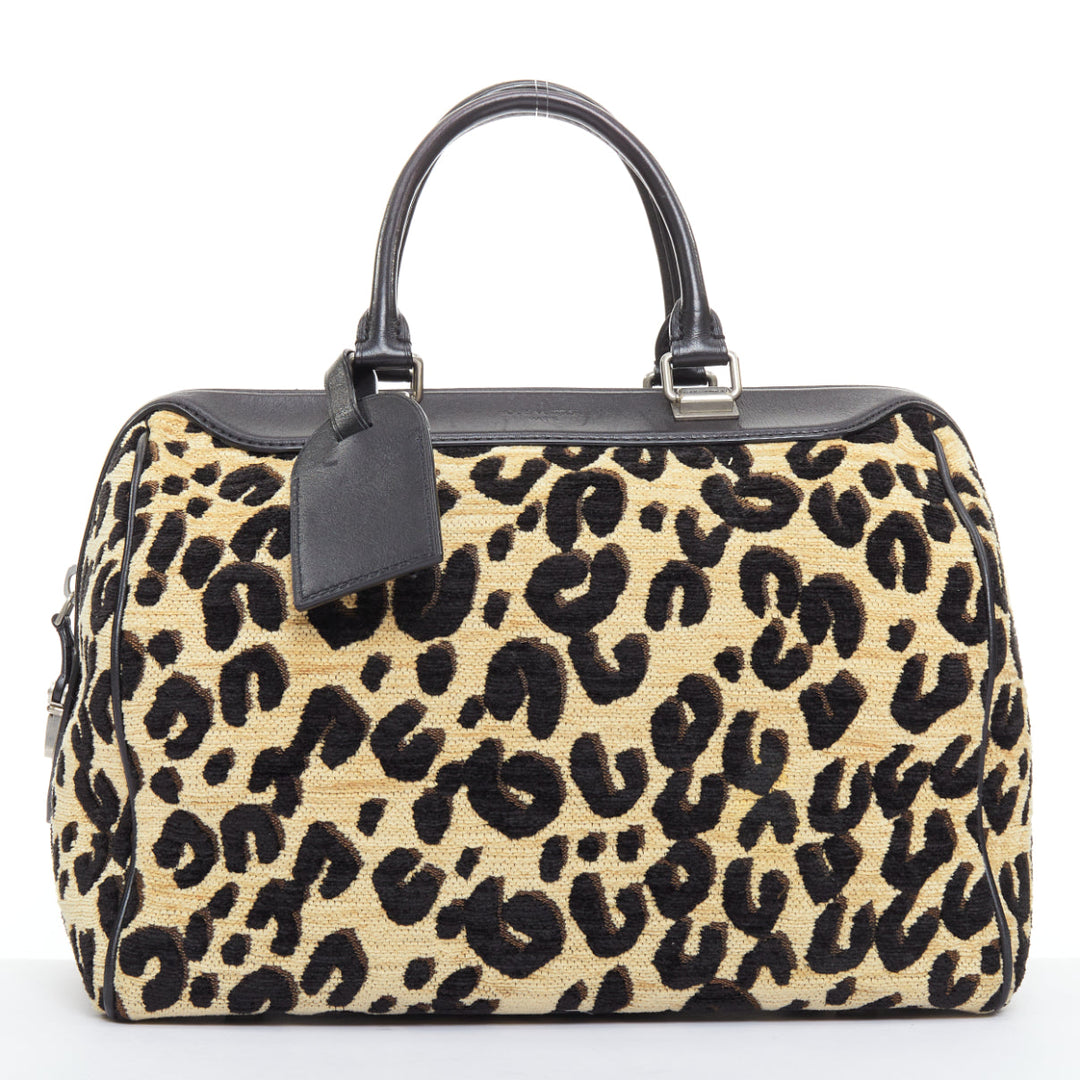 LOUIS VUITTON 2012 Stephen Sprouse Speedy 30 leopard jacquard canvas leather bag