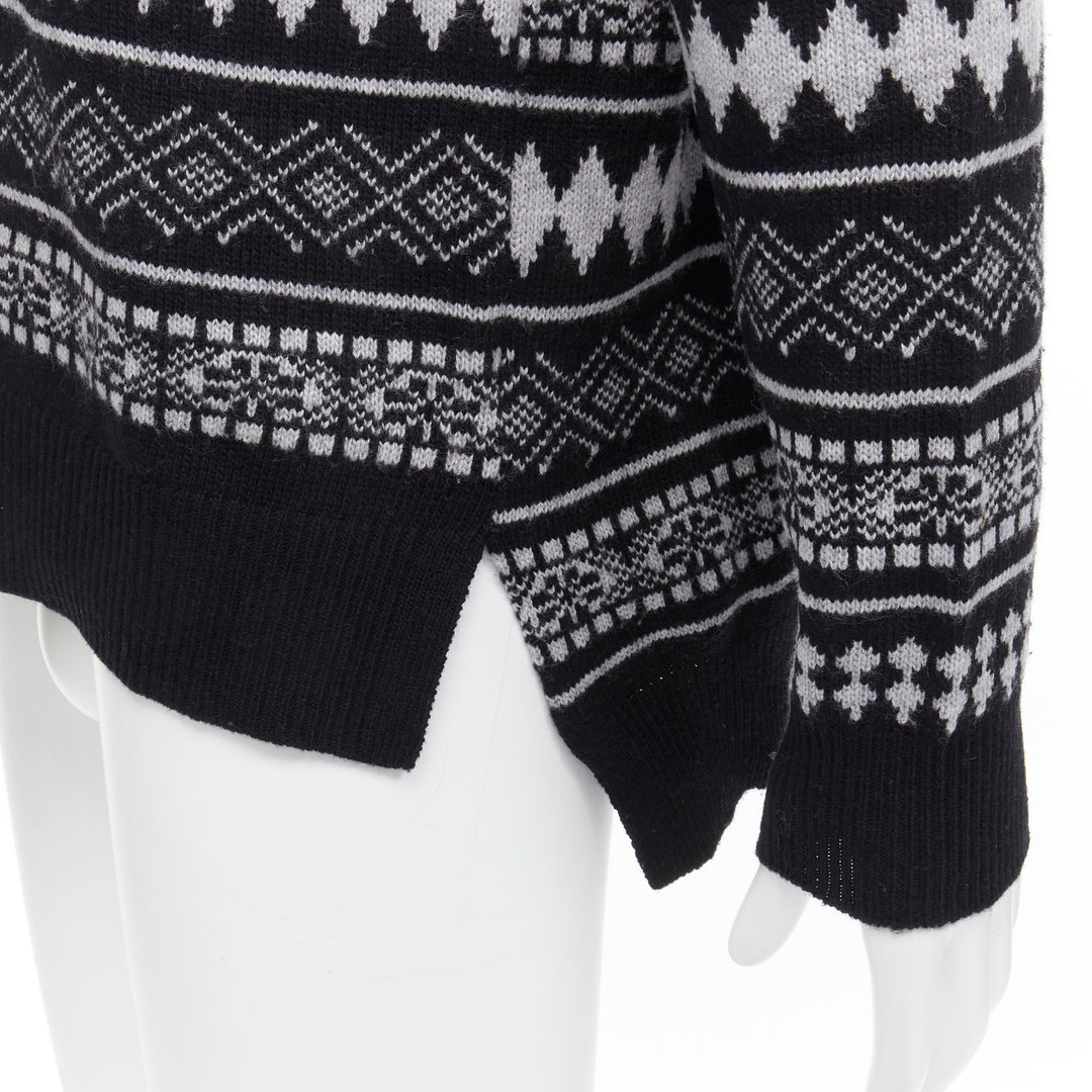 GIVENCHY Riccardo Tisci textured star stripes intarsia pullover sweater M