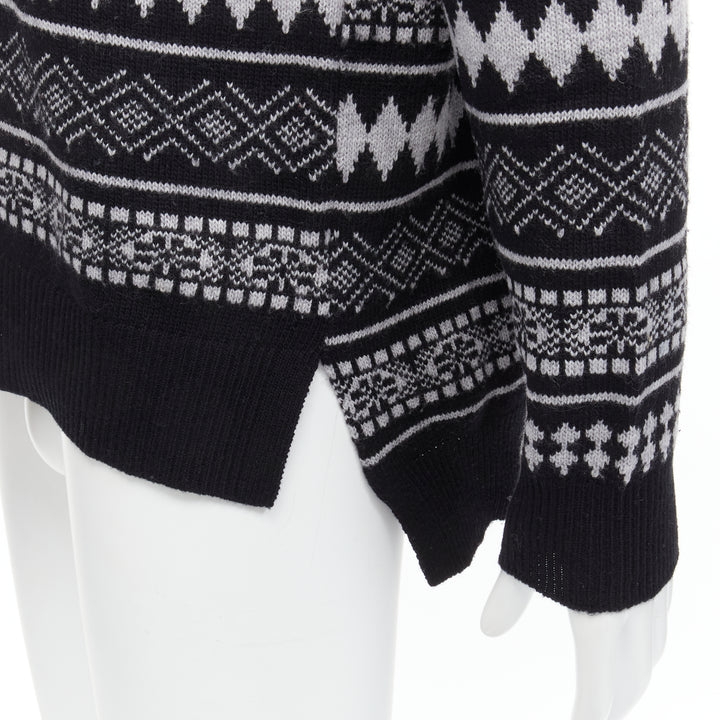 GIVENCHY Riccardo Tisci textured star stripes intarsia pullover sweater M