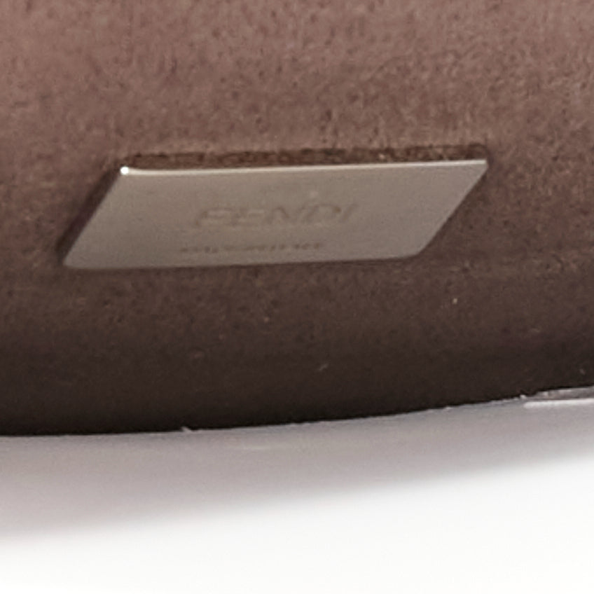 FENDI Micro Peekaboo purple leather turnlock mini crossbody satchel bag
