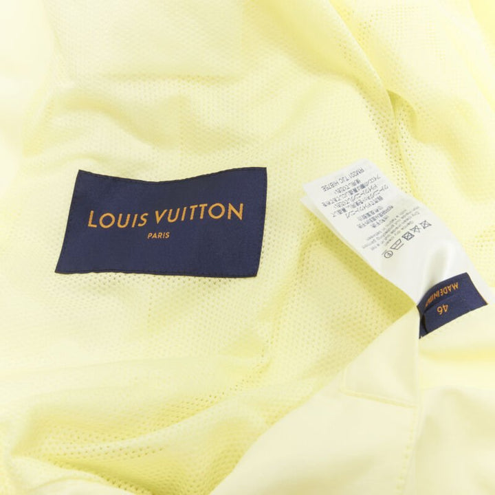 rare LOUIS VUITTON 2020 Runway yellow detachable tie sleeves parka jacket FR46 S