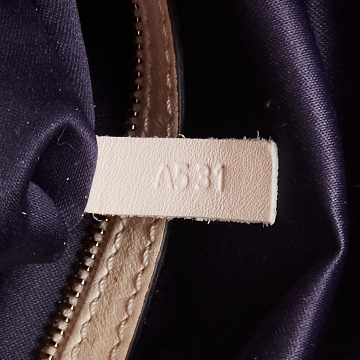 TOD'S D Cube Bauletto cream blue fur white leather GHW bowler bag