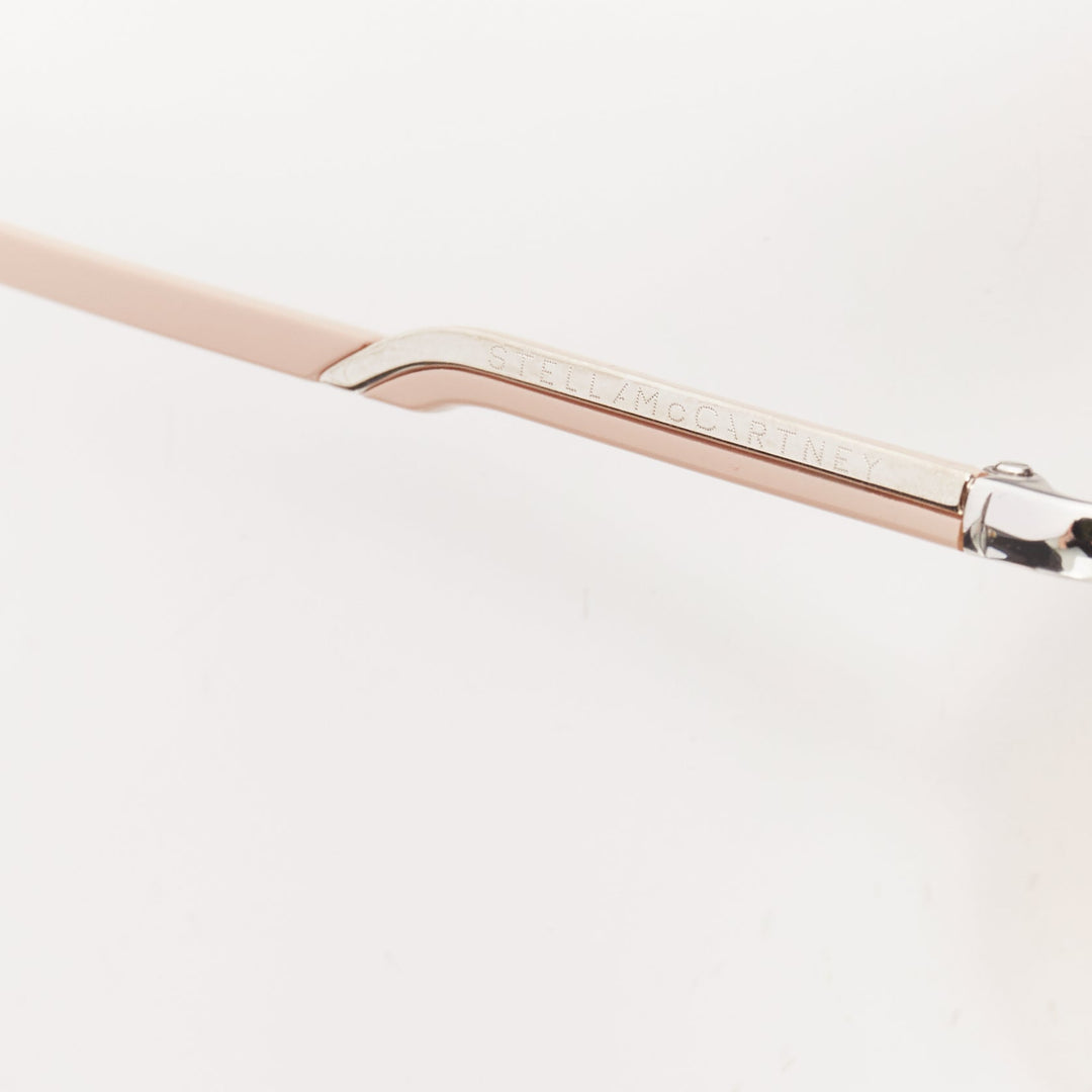 STELLA MCCARTNEY SM3011 silver nude frame brown ombre lens sunglasses