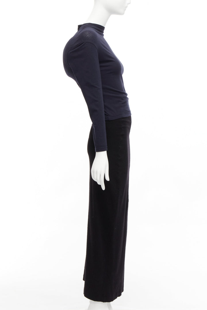 COMME DES GARCONS 1997 Lumps Bumps black padded irregular top gathered skirt M