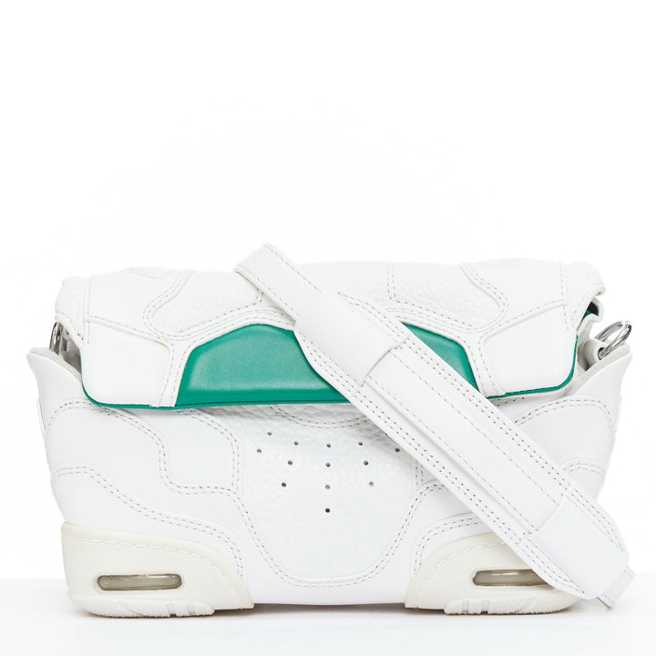 ALEXANDER WANG Runway Sneaker white green leather clutch crossbody bag