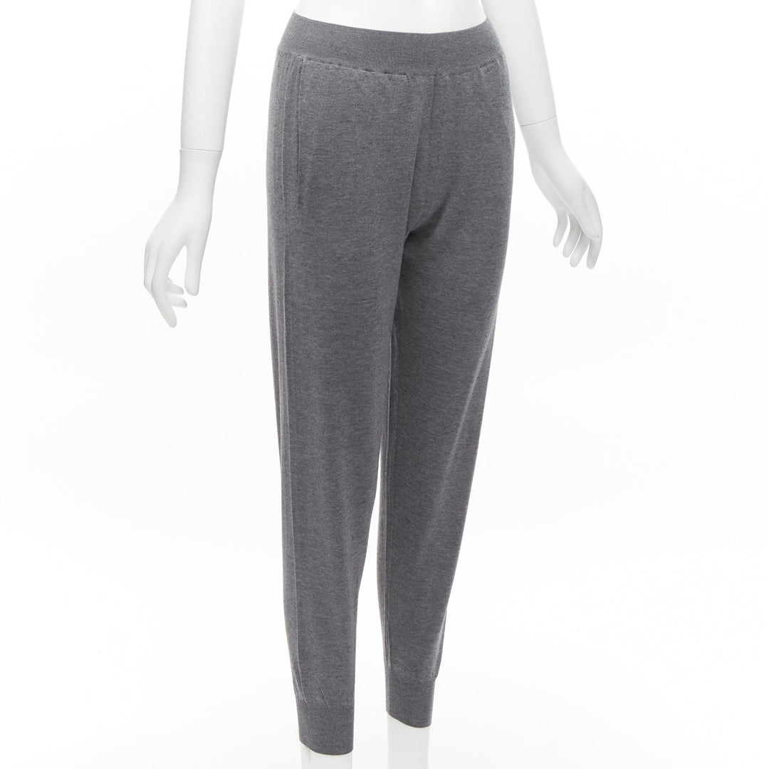 STELLA MCCARTNEY 2016 grey wool blend mid waist casual knitted pants IT36 XXS