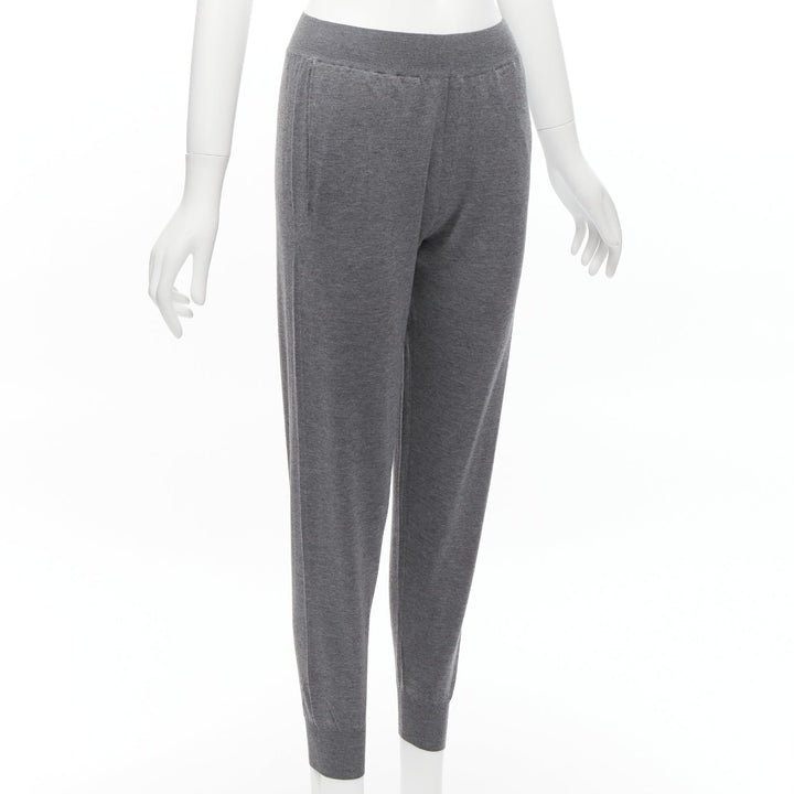 STELLA MCCARTNEY 2016 grey wool blend mid waist casual knitted pants IT36 XXS
