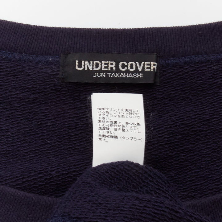 UNDERCOVER 2023 mad burger with without print navy cotton sweater JP3 L