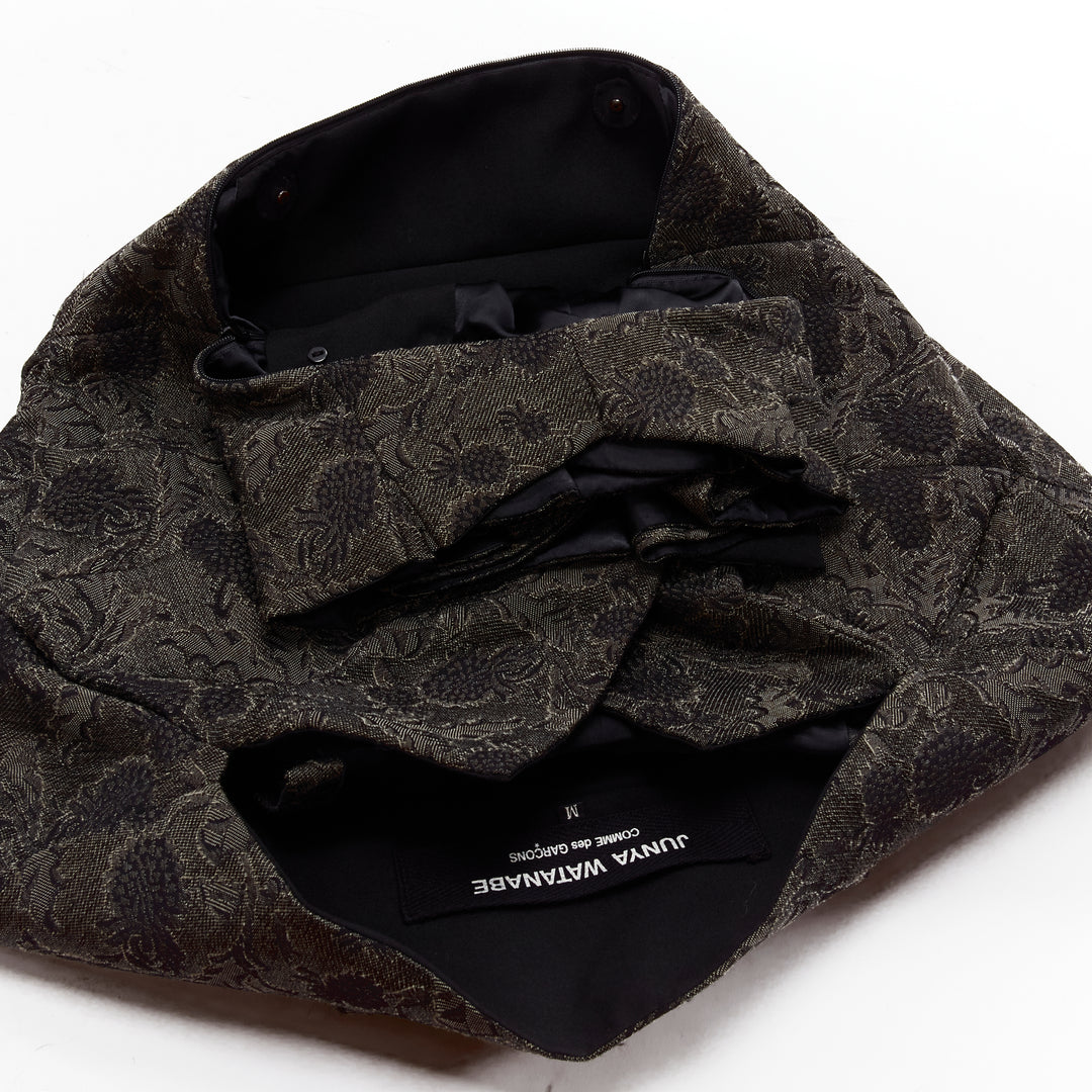 rare JUNYA WATANABE 1999 grey floral lace jacquard transformable jacket M