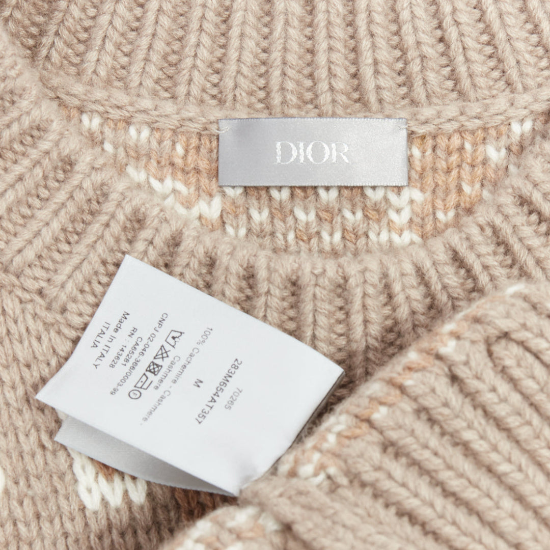 DIOR Travis Scott Cactus Jack 2022 beige 100% cashmere oblique vest sweater M