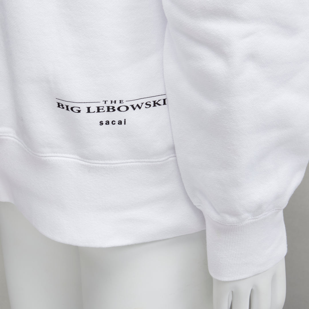 SACAI 2020 Big Lebowski Really Tied Room Together slogan white hoodie Sz.2 M