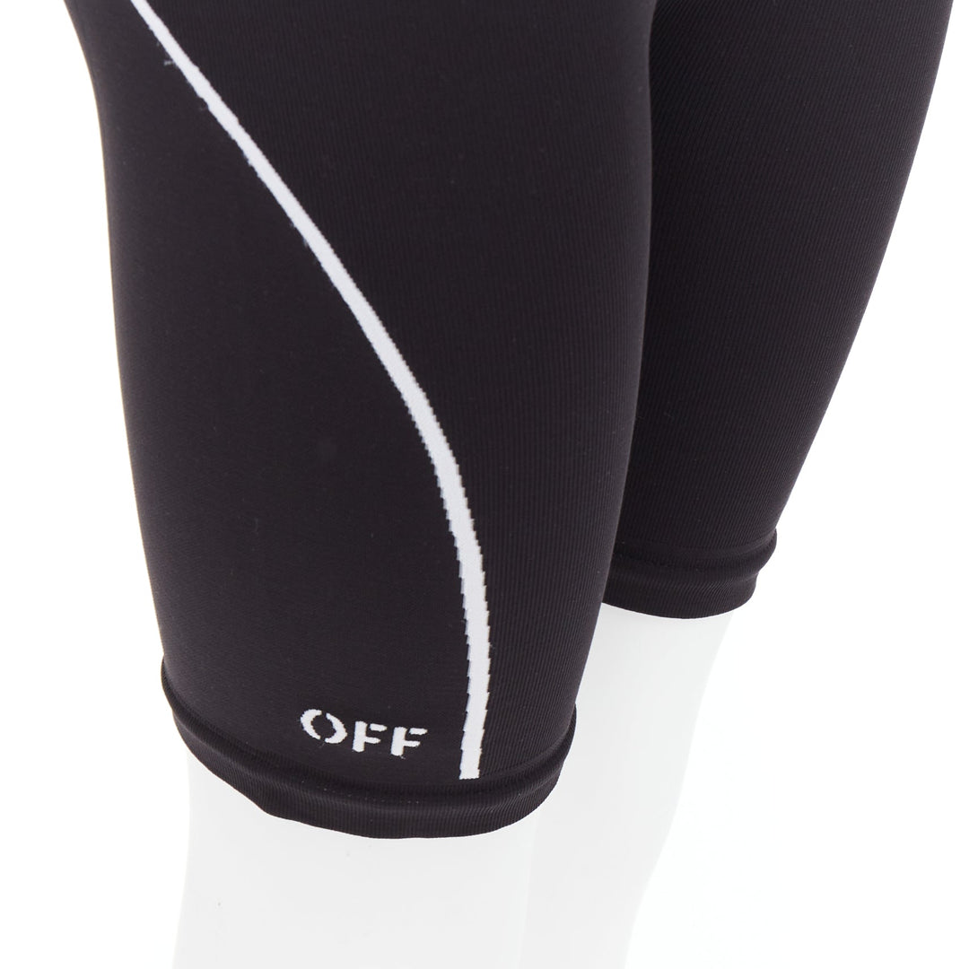 OFF WHITE Athleisure Virgil Abloh eco friendly black cyclist shorts M