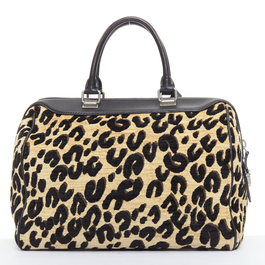 LOUIS VUITTON 2012 Stephen Sprouse Speedy 30 leopard jacquard canvas leather bag