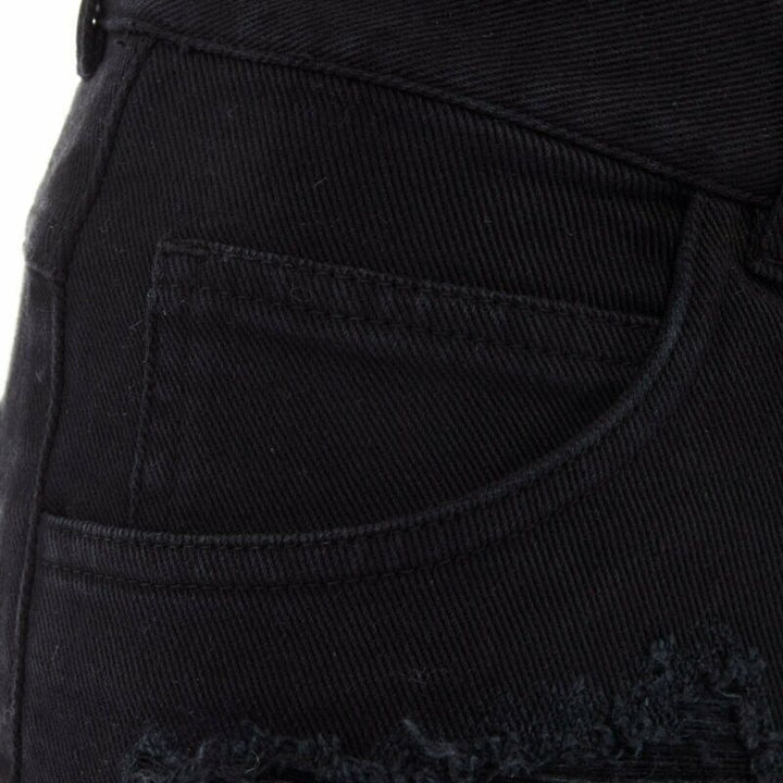 runway MARTIN MARGIELA 2008 black shredded ripped cut off jeans IT40 27"