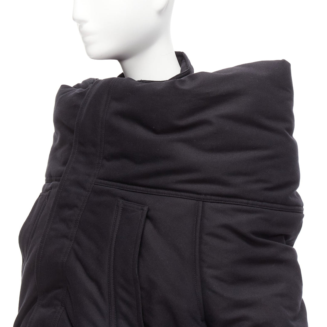 rare BALENCIAGA Demna 2021 Runway CB Parka black deconstructed jacket FR34 XS