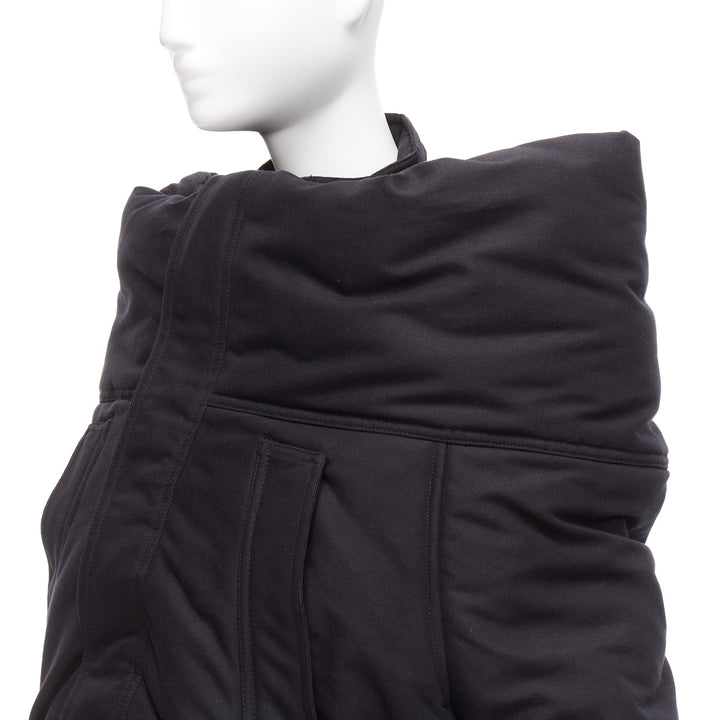 rare BALENCIAGA Demna 2021 Runway CB Parka black deconstructed jacket FR34 XS