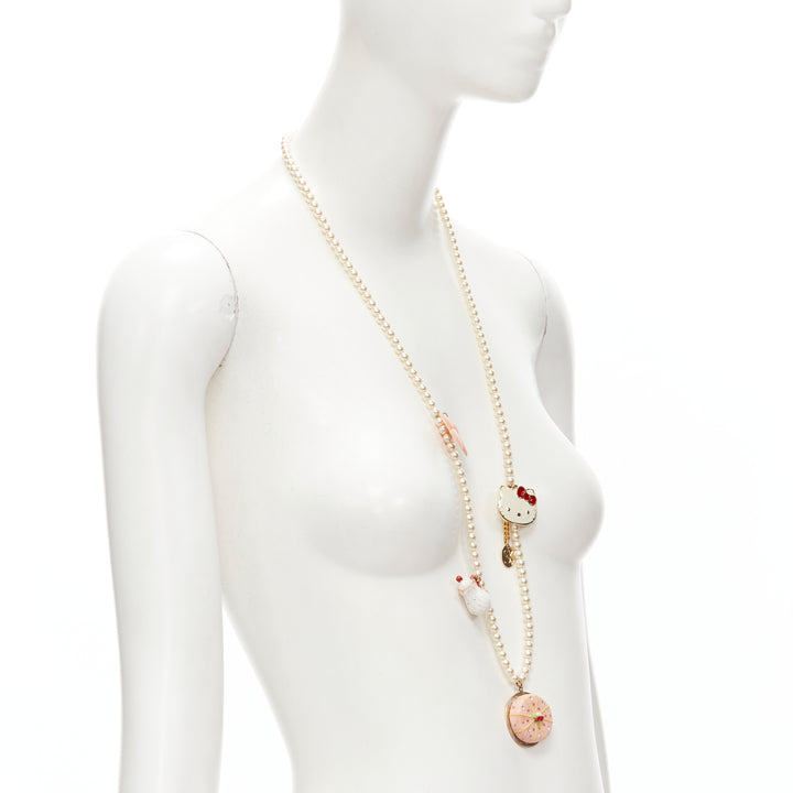 LE BIJOUX DE SOPHIE Hello Kitty pearl cake bow necklace