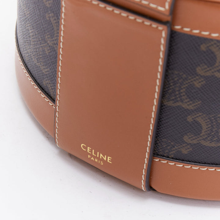 CELINE 2021 Tambour brown Triomphe crossbody circe bag Blackpink Lisa