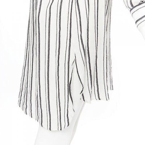 ISABEL MARANT viscose cotton blend grey beige stripe tunic casual dress FR38 S