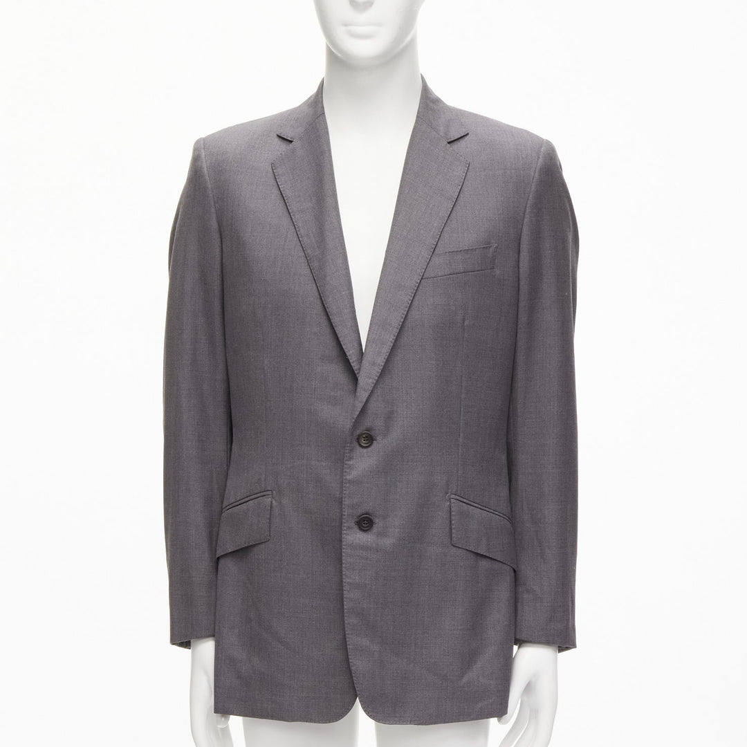 KILGOUR Saville Row grey virgin wool pink lining blazer jacket UK38 M