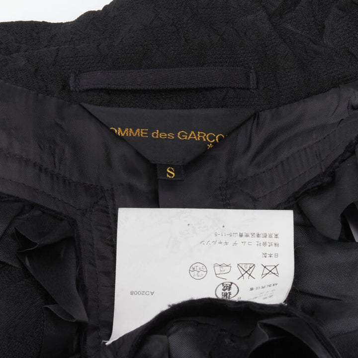 COMME DES GARCONS 2008 Runway Bad Taste ruffle cut out deconstructed blazer S