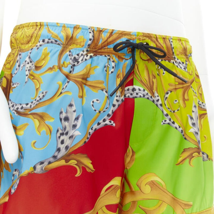 VERSACE Barocco Acanthus Pop print swim trunk shorts IT5 L