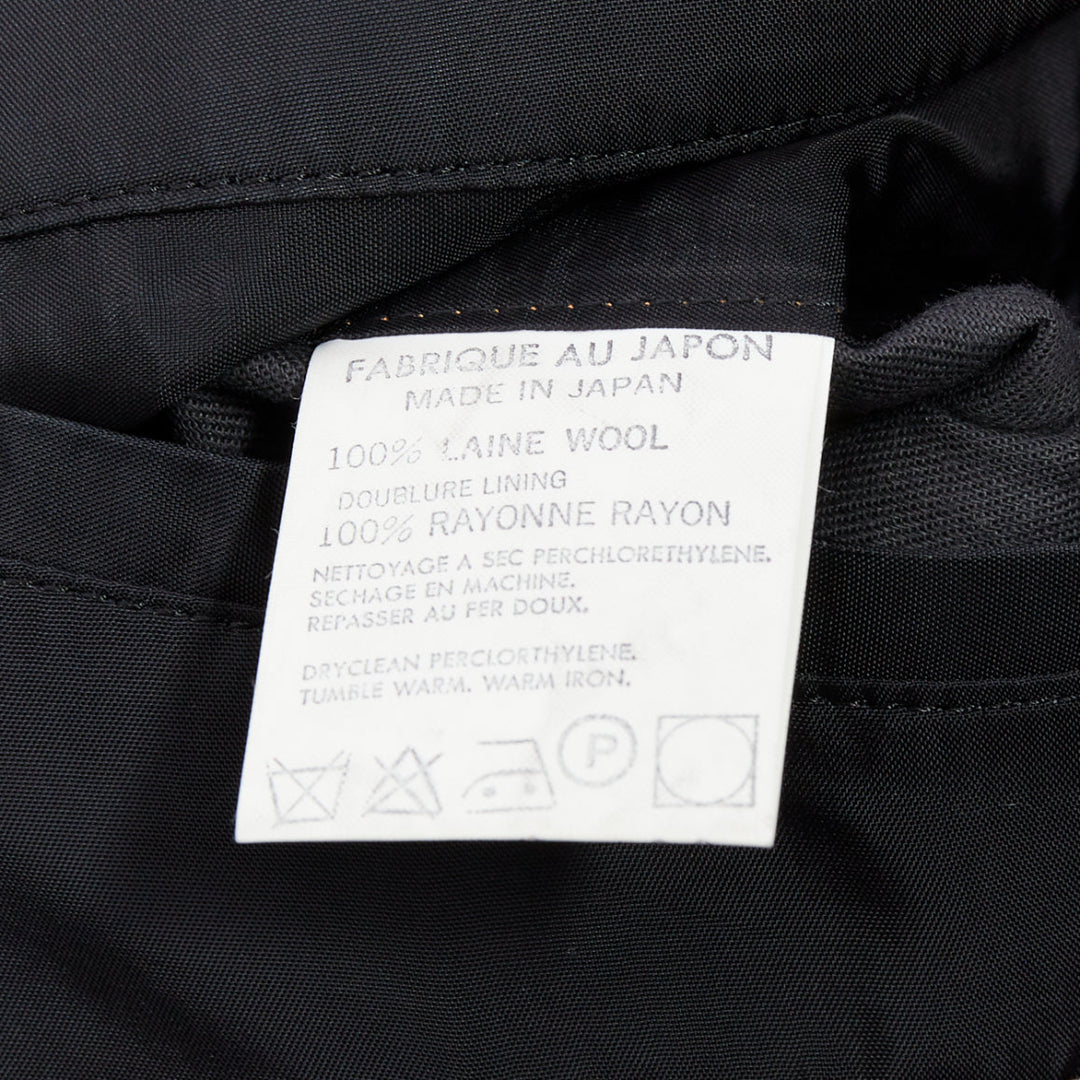 YOHJI YAMAMOTO black wool shoulder padded oversized boxy blazer M