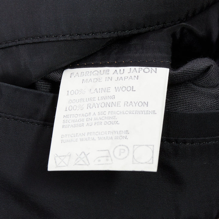 YOHJI YAMAMOTO black wool shoulder padded oversized boxy blazer M