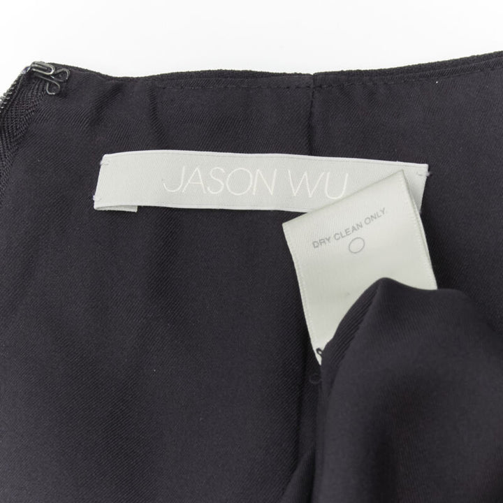 JASON WU black fringe sequins hem cocktail skirt US0 XS