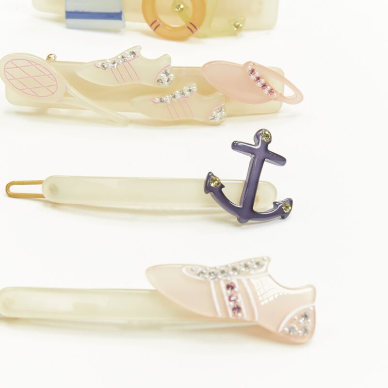 CHIC & MODE Alexandre Zouari sailor nautical tennis hair clip X4