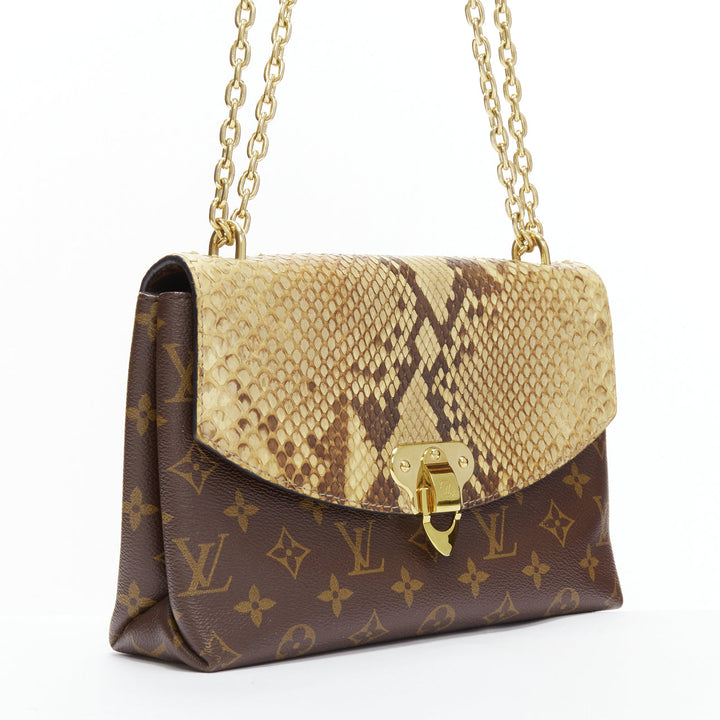 LOUIS VUITTON Saint Placide brown monogram scaled leather flap bag
